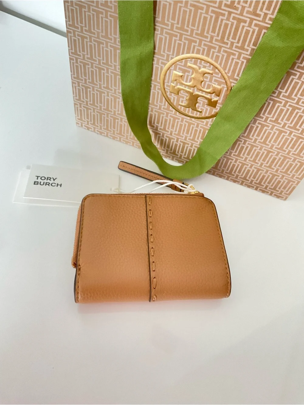 Tory Burch Tiramisu McGraw Pebbled Leather Bi-Fold Wallet (NWT)